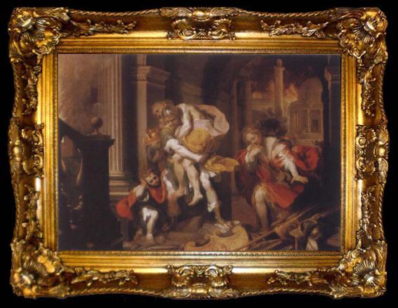 framed  Federico Barocci The Flight of Troy, ta009-2